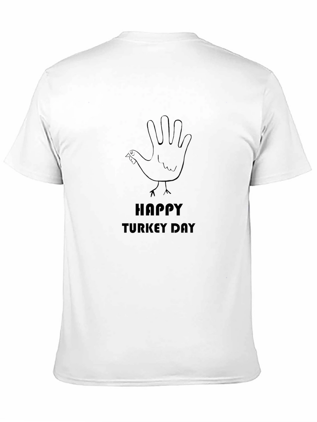 Happy Turkey Day Graphic T-Shirt - Black