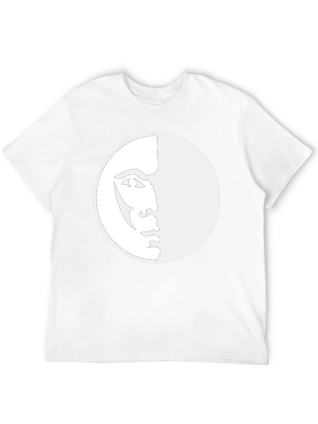 Unique Moon Face Graphic Black T-Shirt