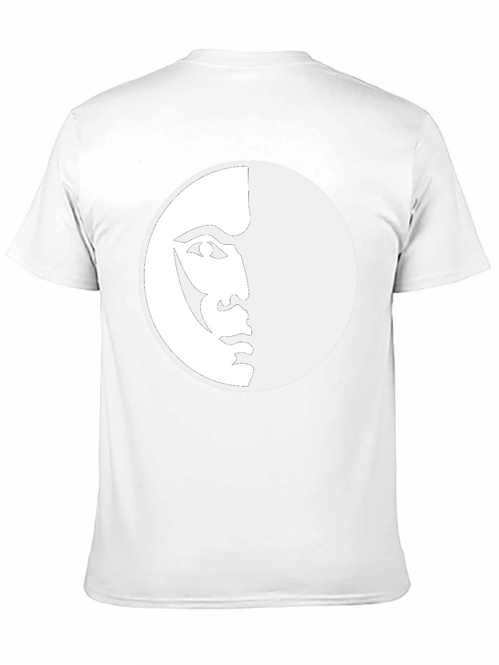 Unique Moon Face Graphic Black T-Shirt