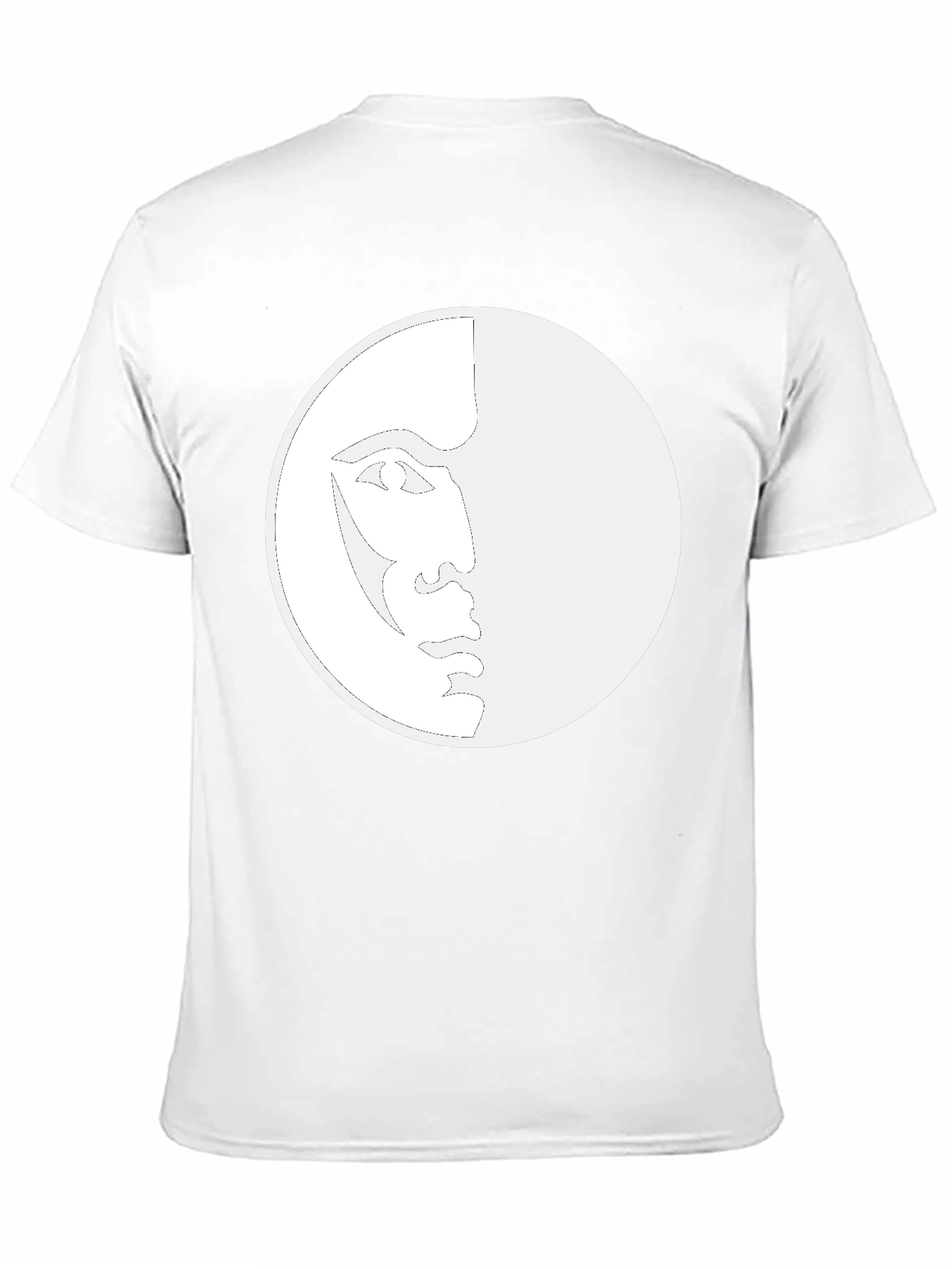 Unique Moon Face Graphic Black T-Shirt