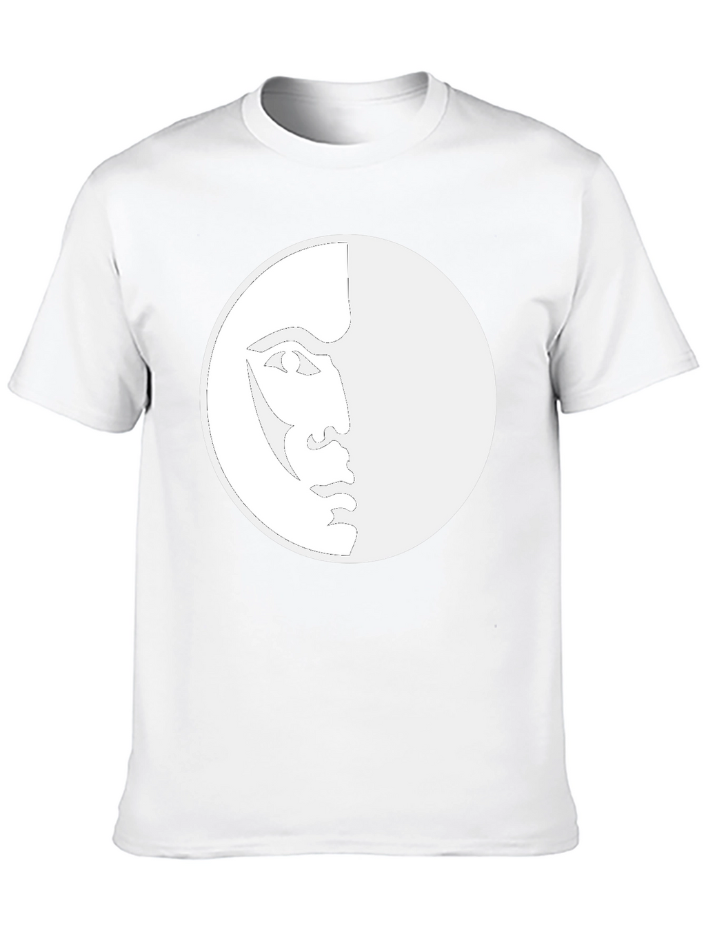 Unique Moon Face Graphic Black T-Shirt