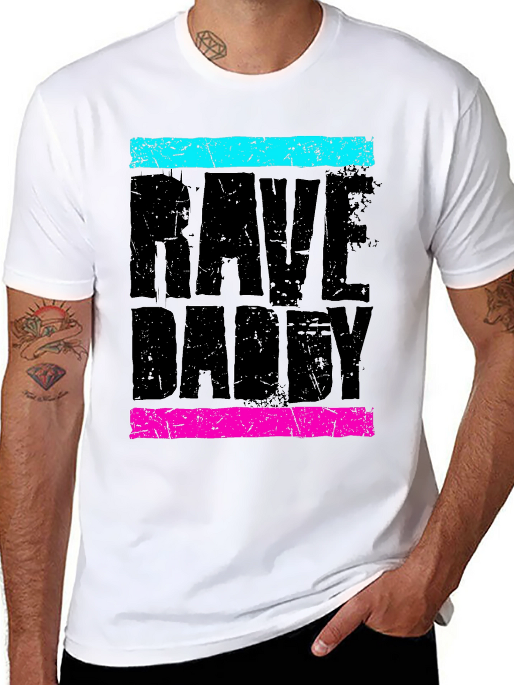 Rave Daddy T-Shirt - Neon Graphic Tee