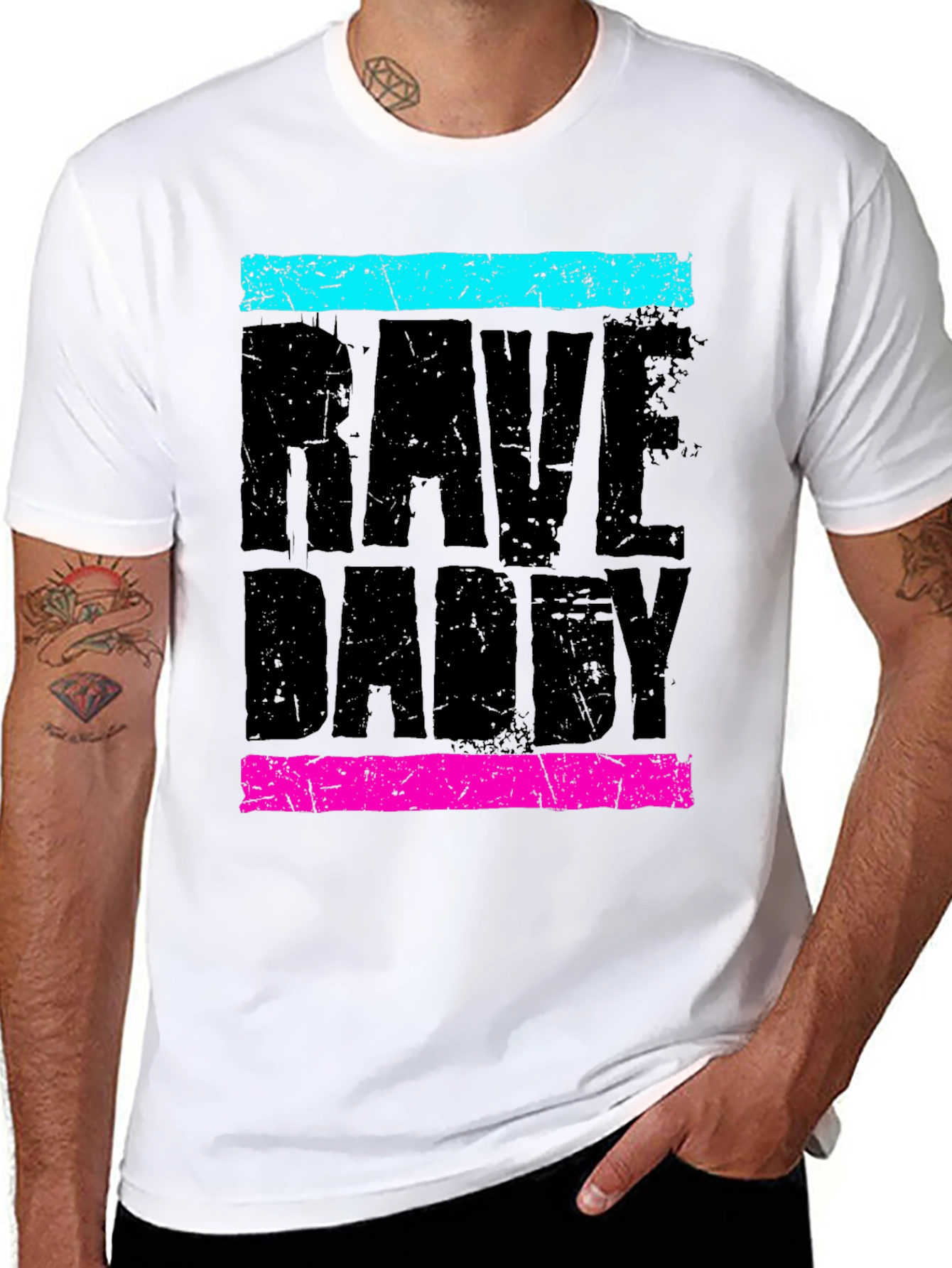 Rave Daddy T-Shirt - Neon Graphic Tee