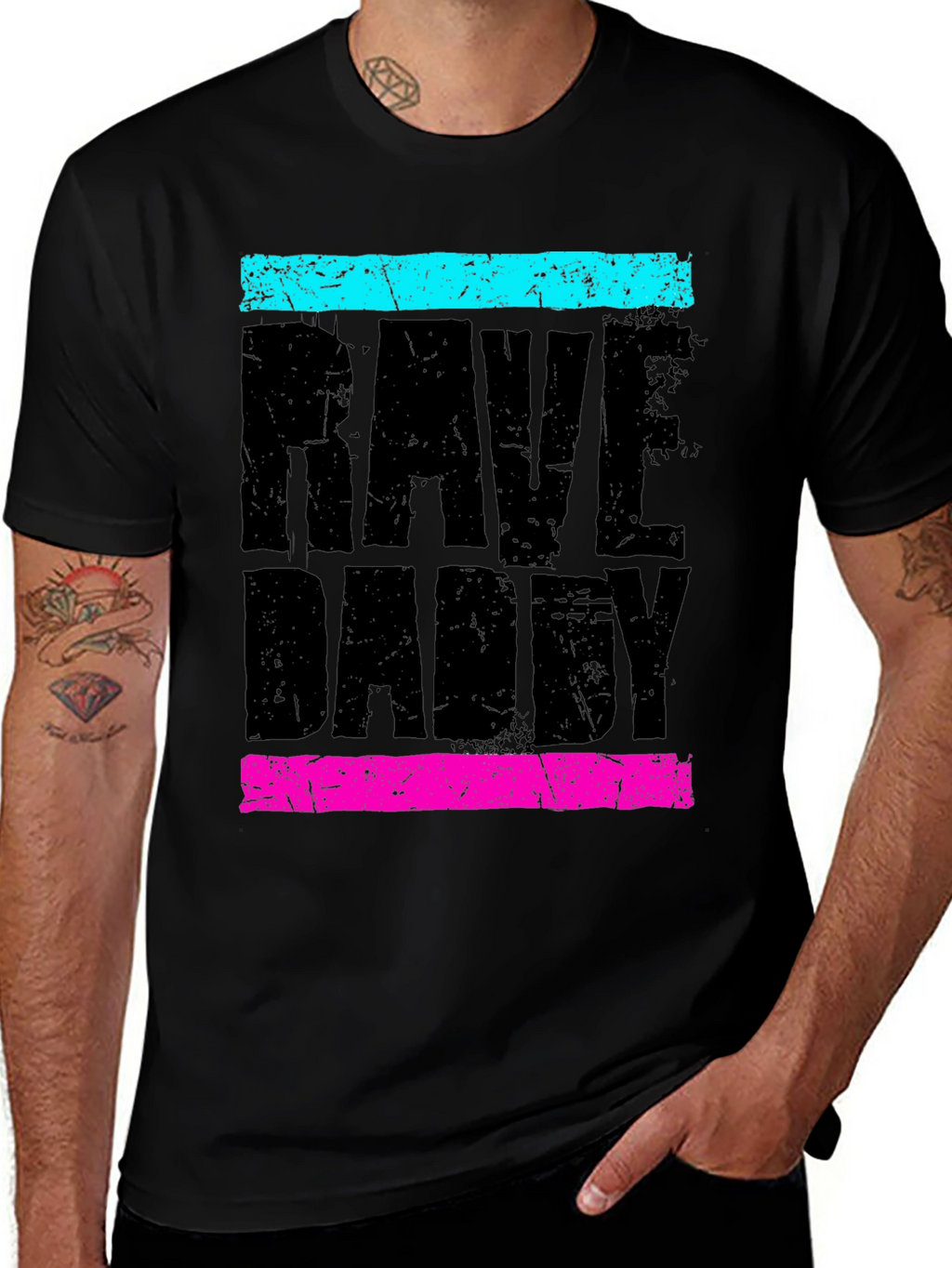 Rave Daddy T-Shirt - Neon Graphic Tee