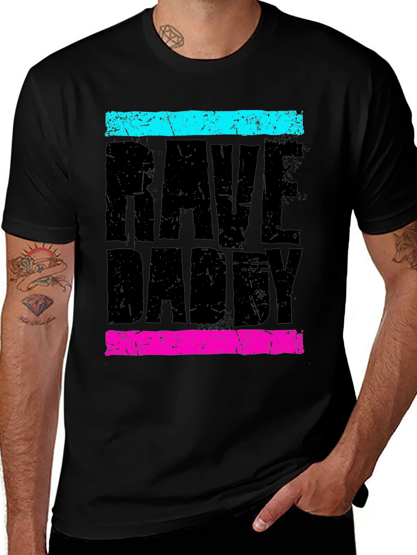 Rave Daddy T-Shirt - Neon Graphic Tee