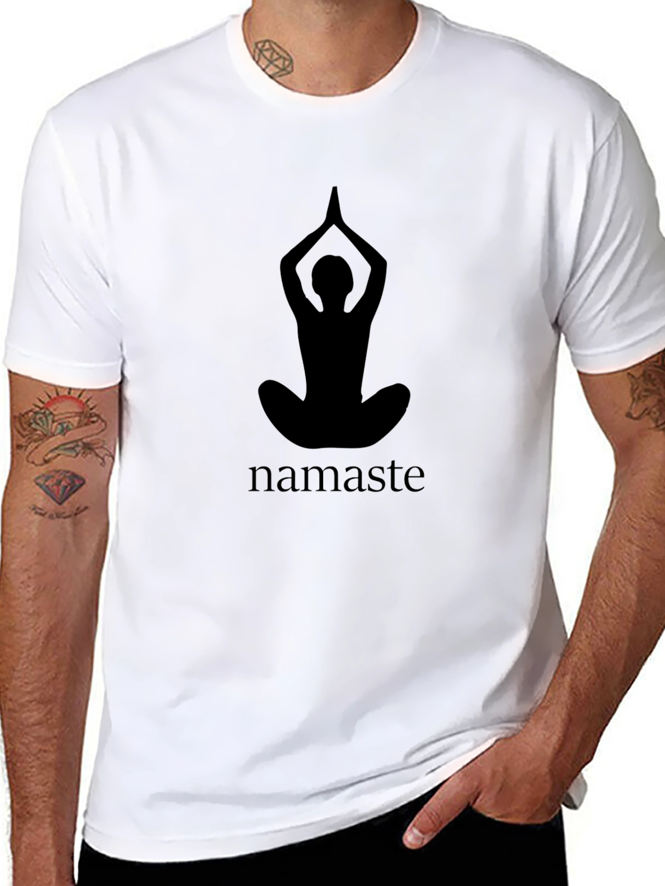Namaste Yoga Black Graphic Tee