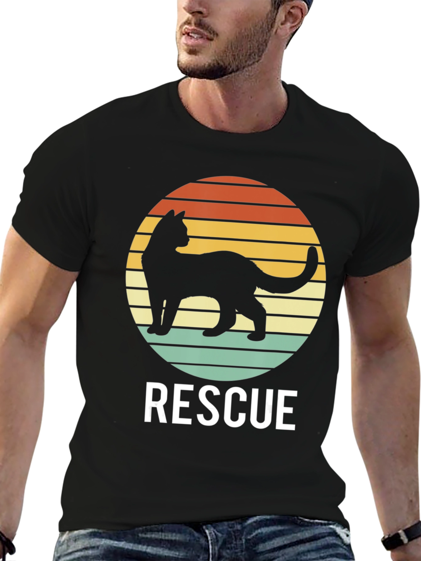 Cat Rescue T-Shirt - Retro Style