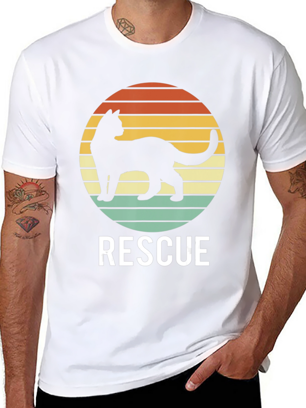 Cat Rescue T-Shirt - Retro Style