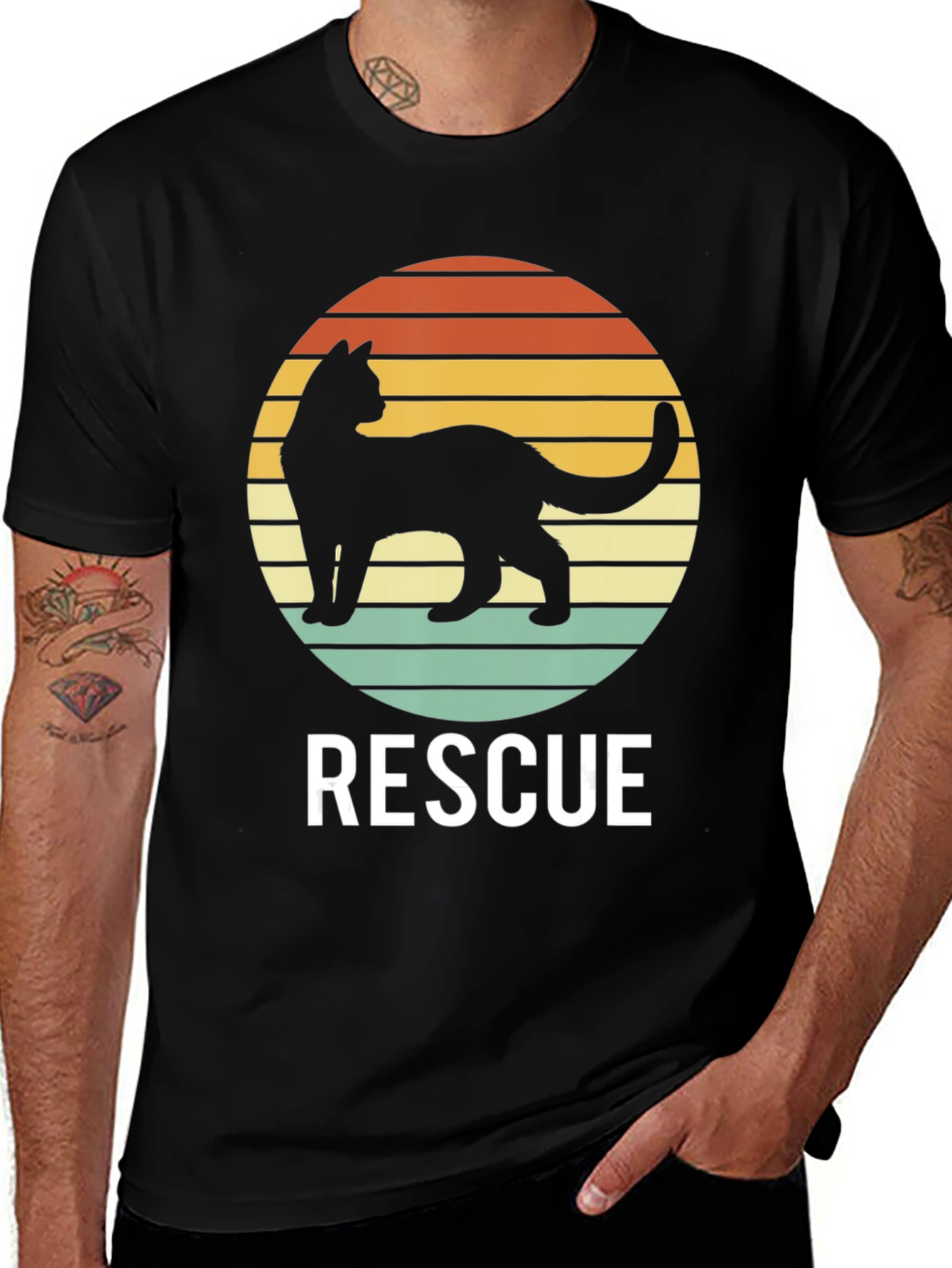 Cat Rescue T-Shirt - Retro Style