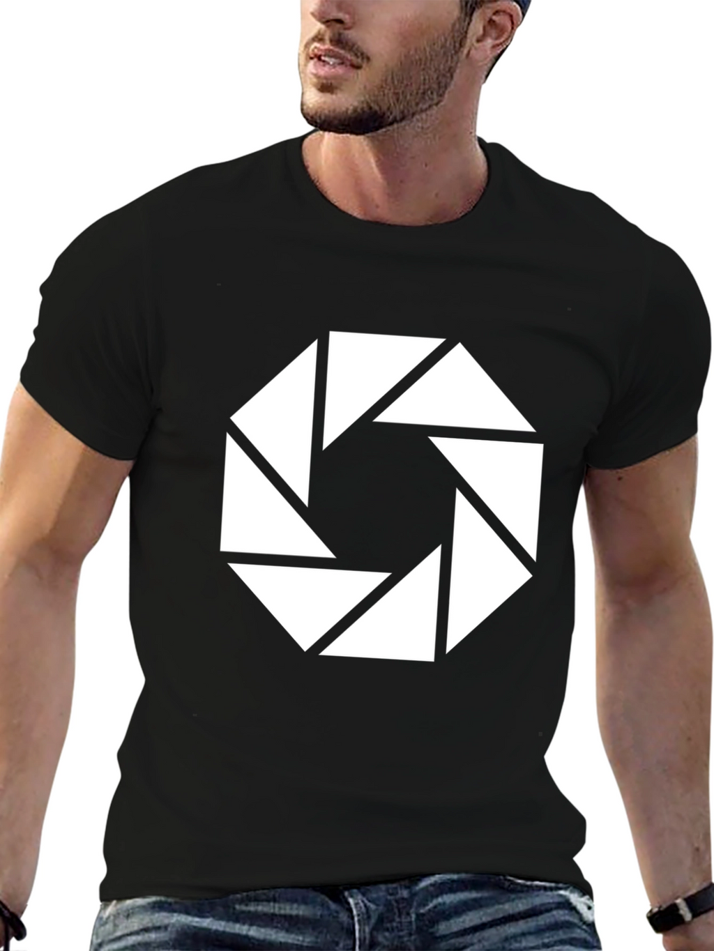 Aperture Science Logo Black T-Shirt