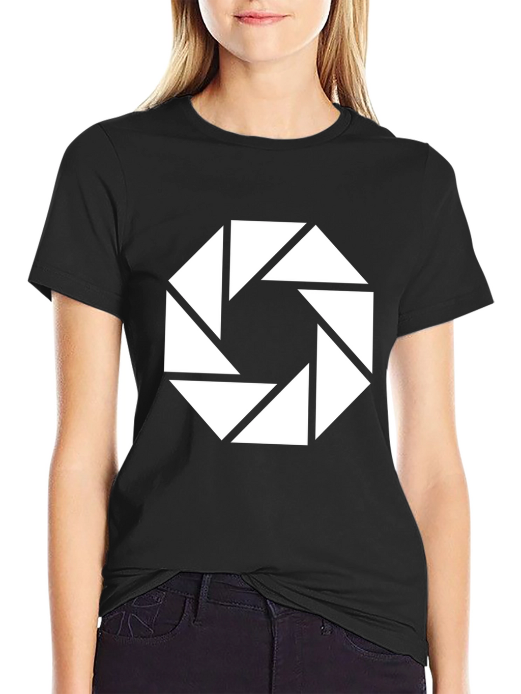 Aperture Science Logo Black T-Shirt