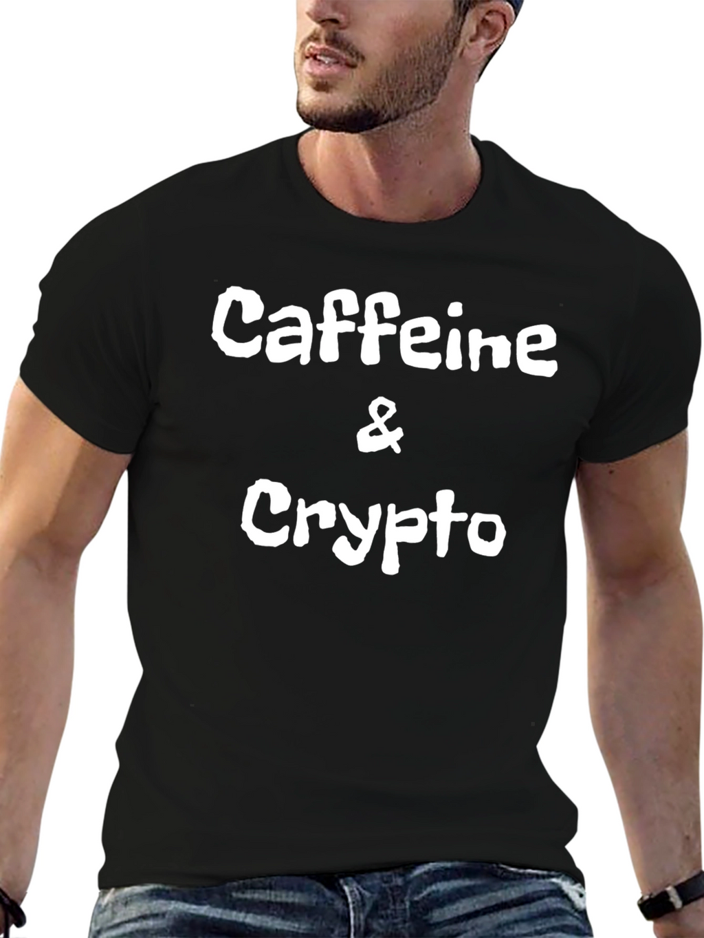 Caffeine & Crypto Black Graphic Tee