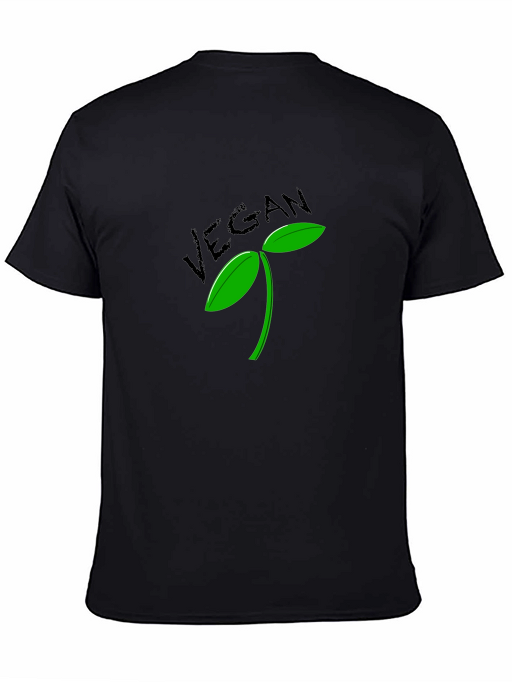 Vegan Sprout T-Shirt - Black Graphic Tee