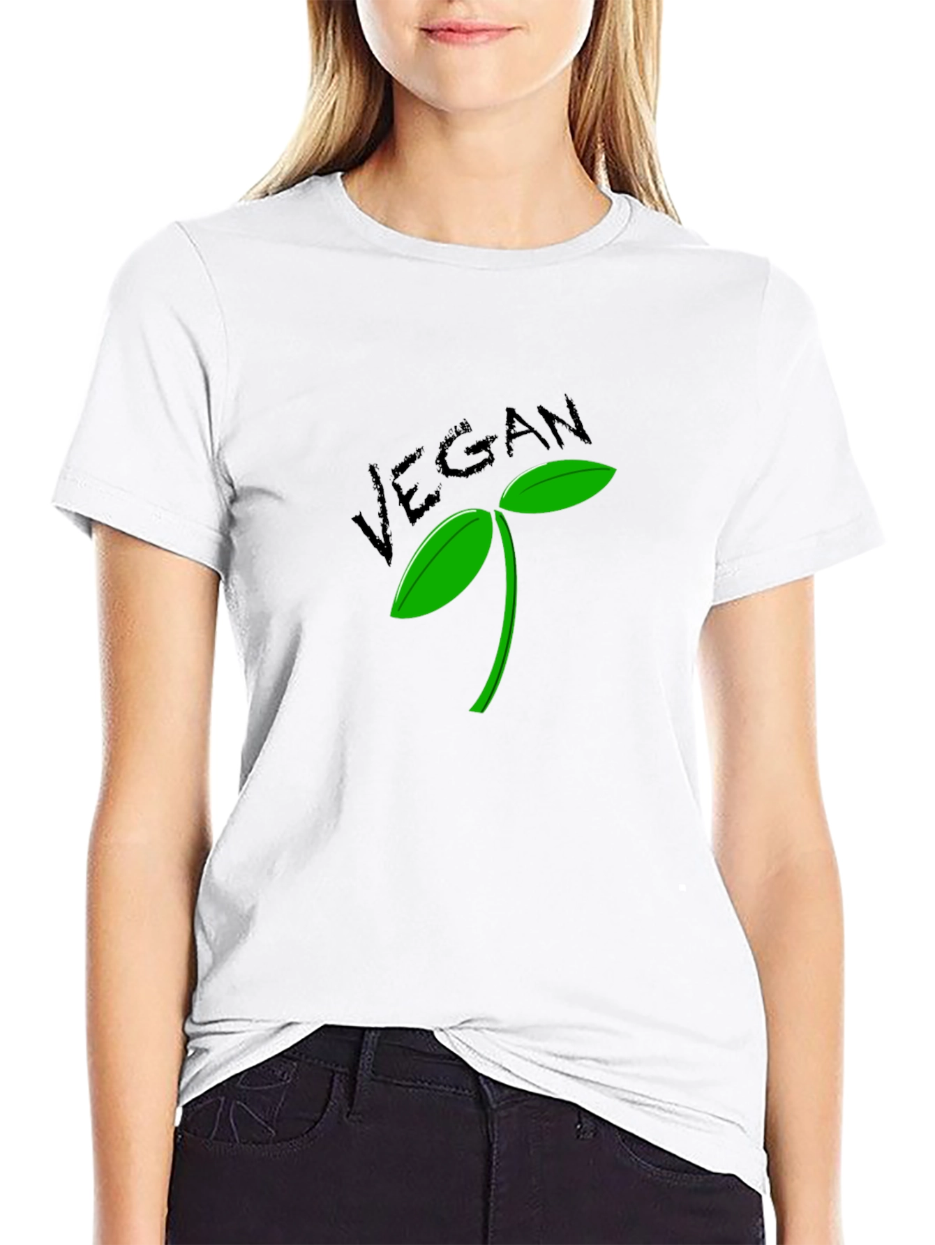 Vegan Sprout T-Shirt - Black Graphic Tee