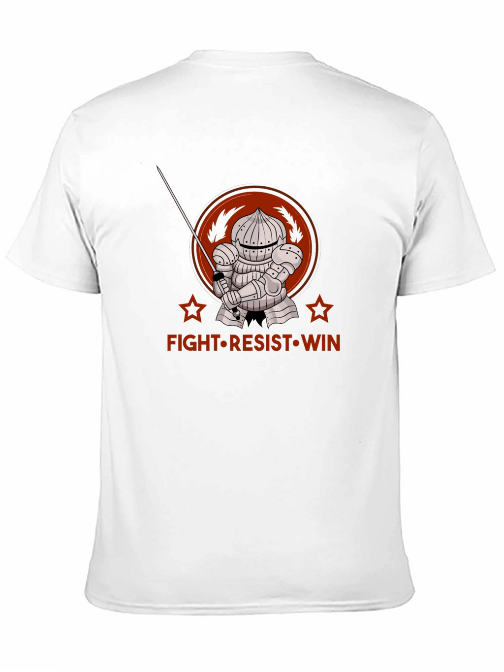 Fight Resist Win Knight Graphic Tee - Black