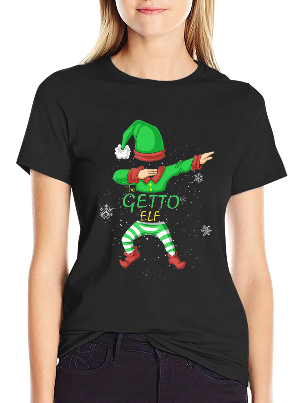 Dabbing Ghetto Elf Christmas Tee - Holiday Cheer!