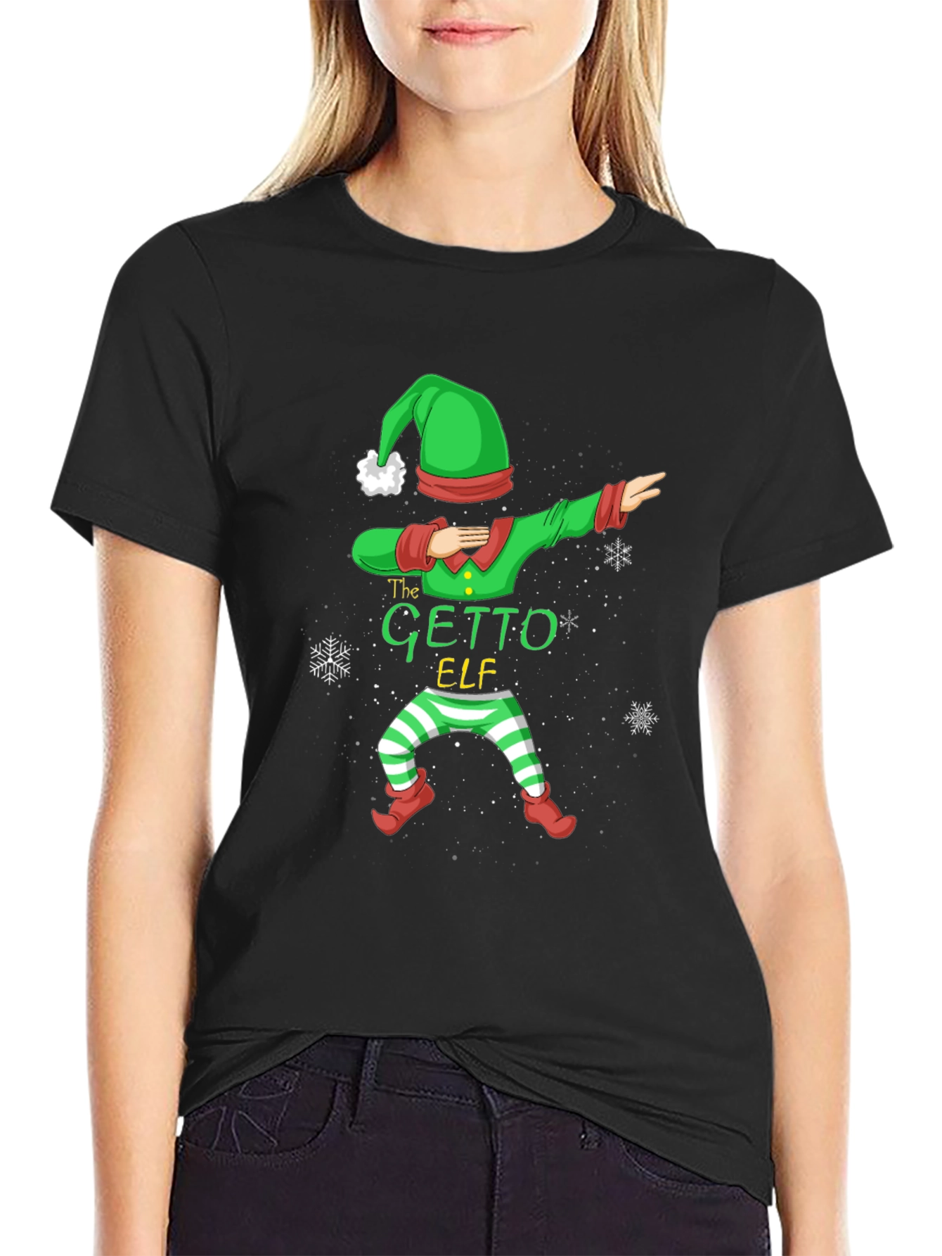 Dabbing Ghetto Elf Christmas Tee - Holiday Cheer!