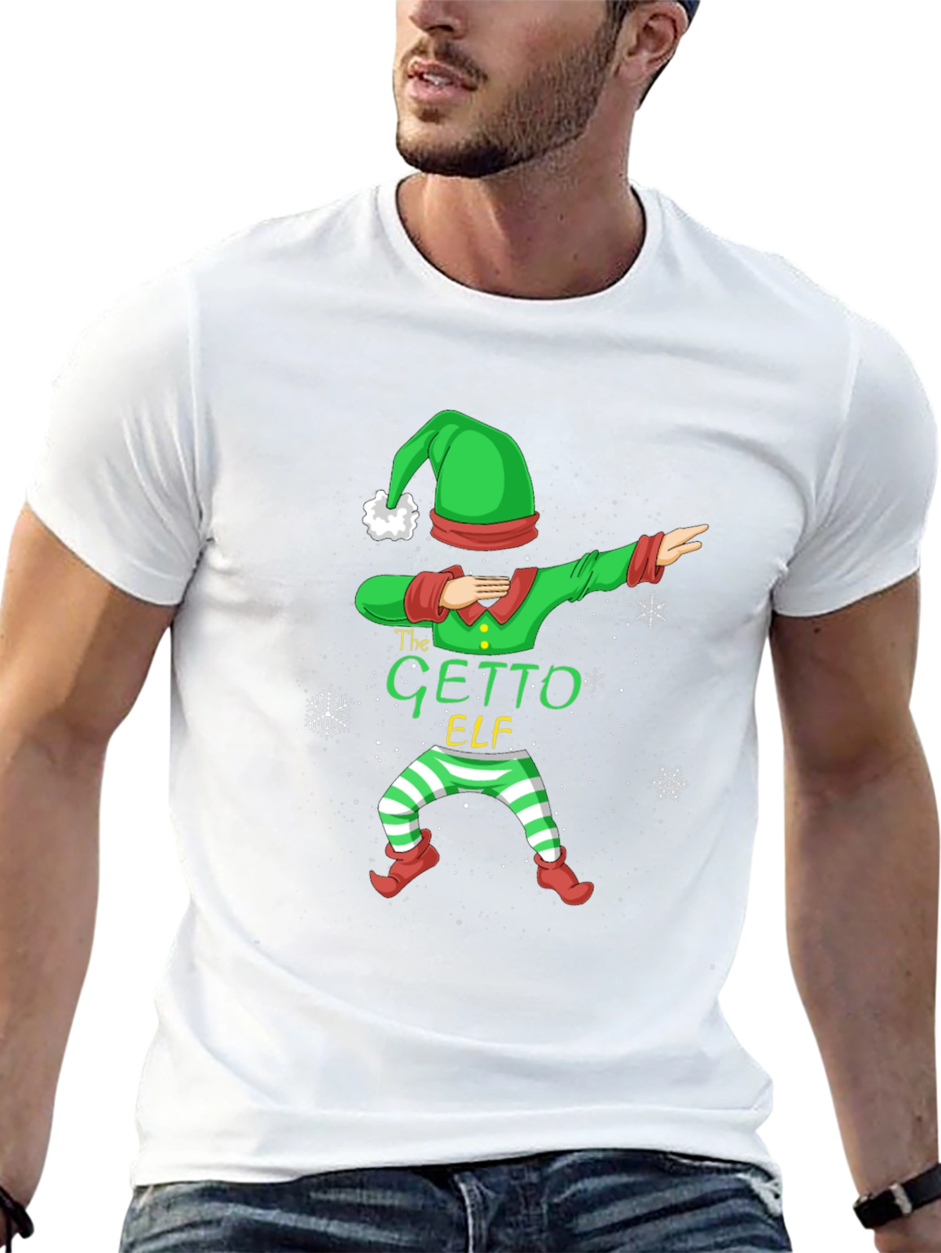 Dabbing Ghetto Elf Christmas Tee - Holiday Cheer!