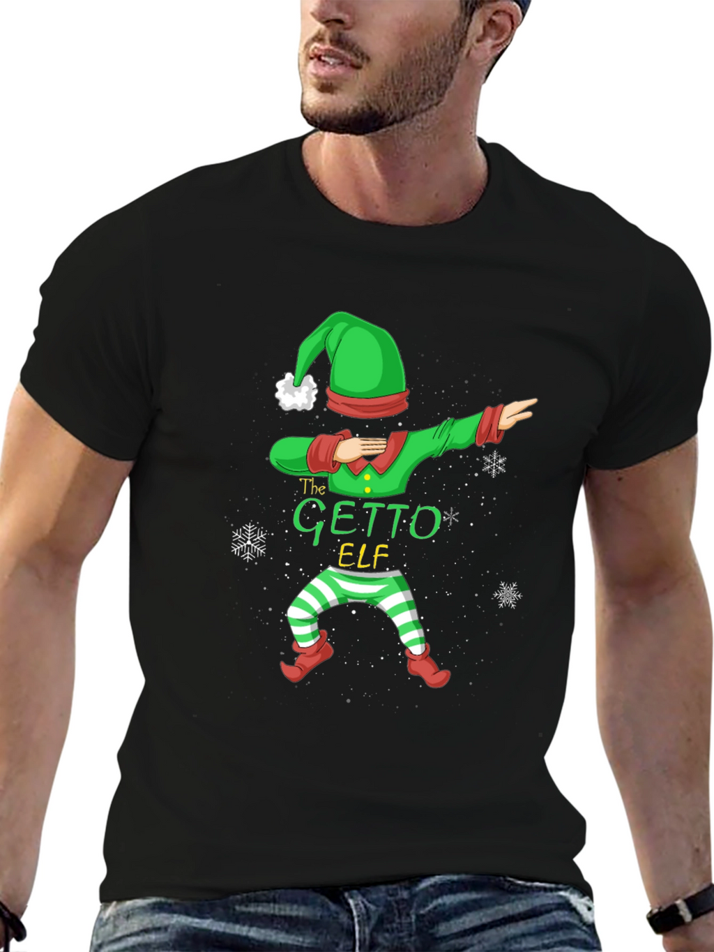 Dabbing Ghetto Elf Christmas Tee - Holiday Cheer!