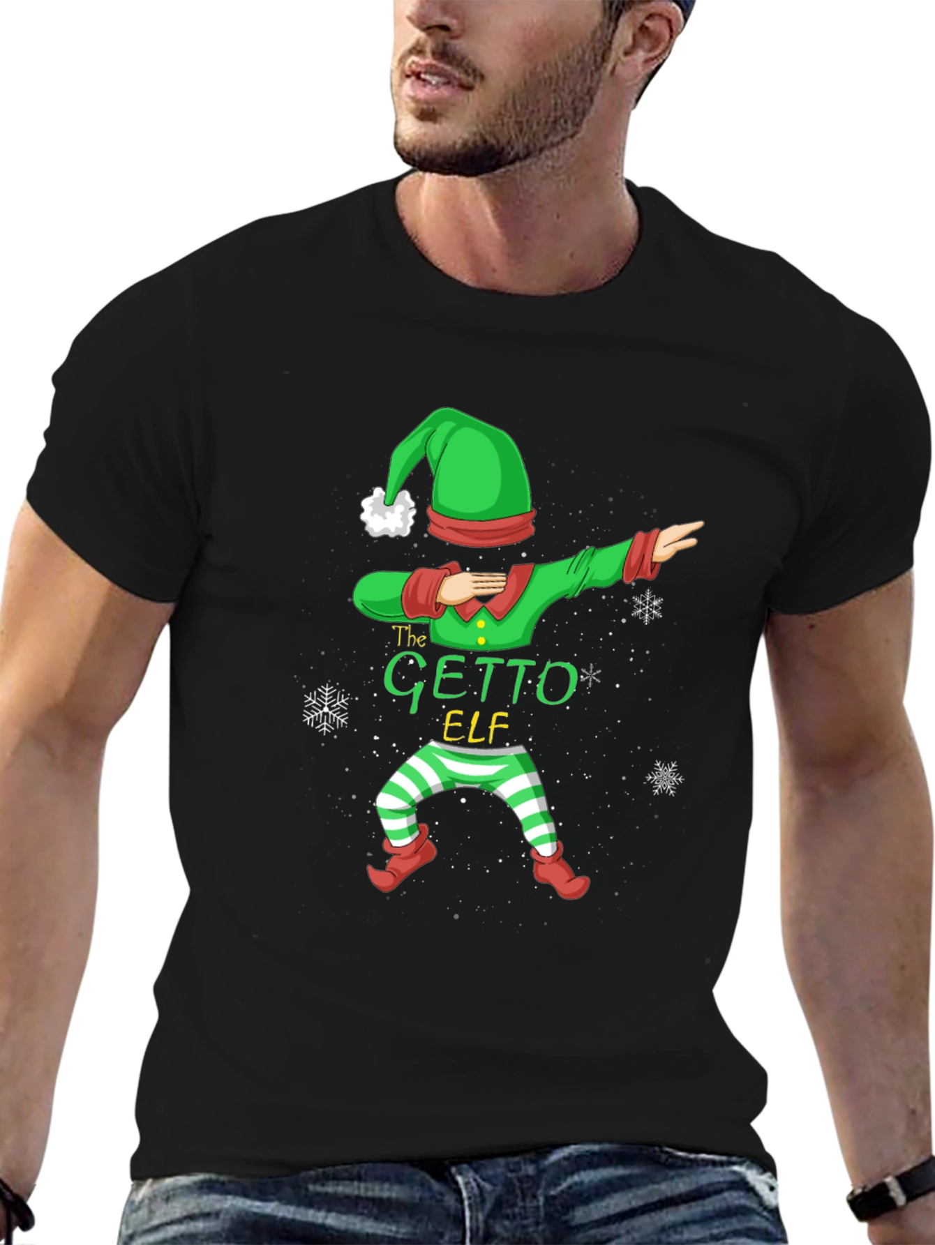 Dabbing Ghetto Elf Christmas Tee - Holiday Cheer!