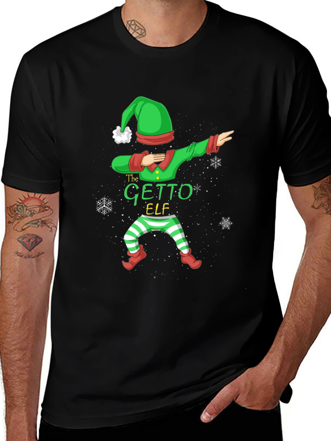 Dabbing Ghetto Elf Christmas Tee - Holiday Cheer!