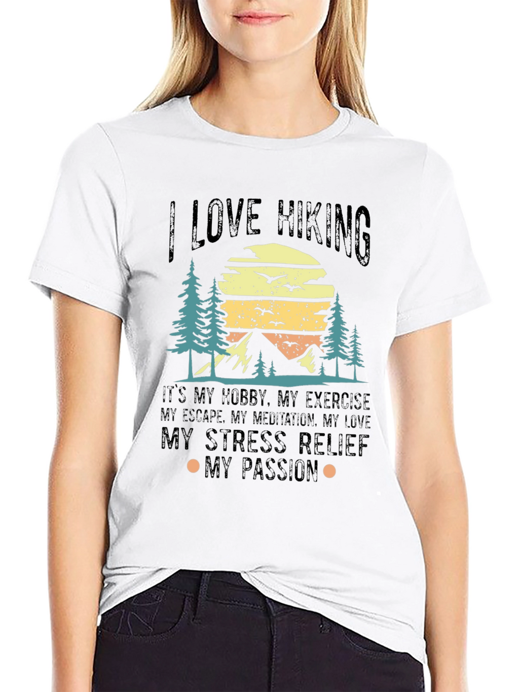 I Love Hiking Graphic T-Shirt