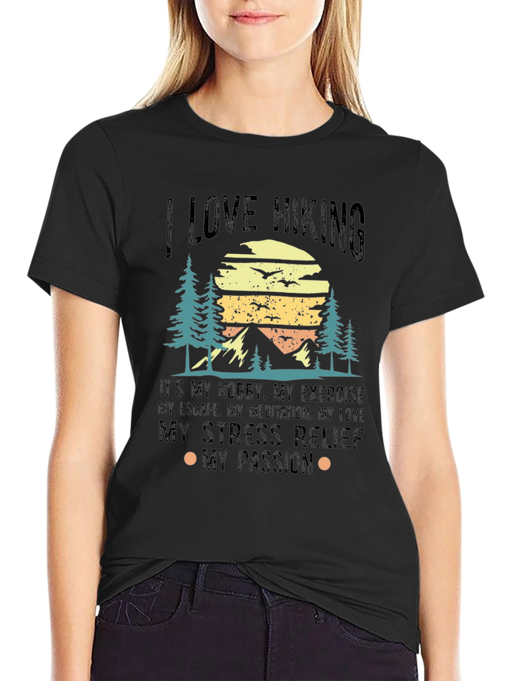 I Love Hiking Graphic T-Shirt