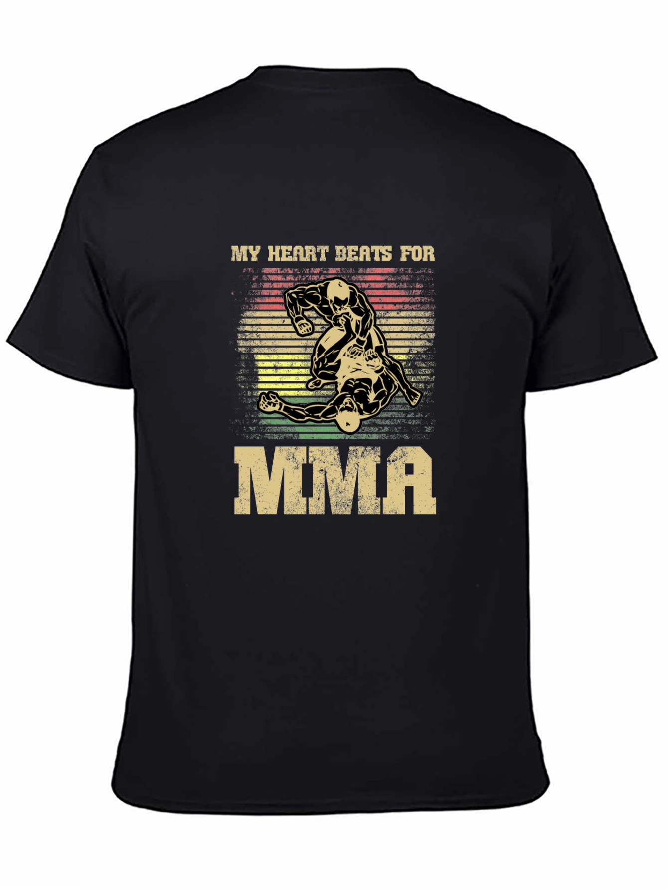 MMA Heartbeat T-Shirt - Mixed Martial Arts Fan Apparel