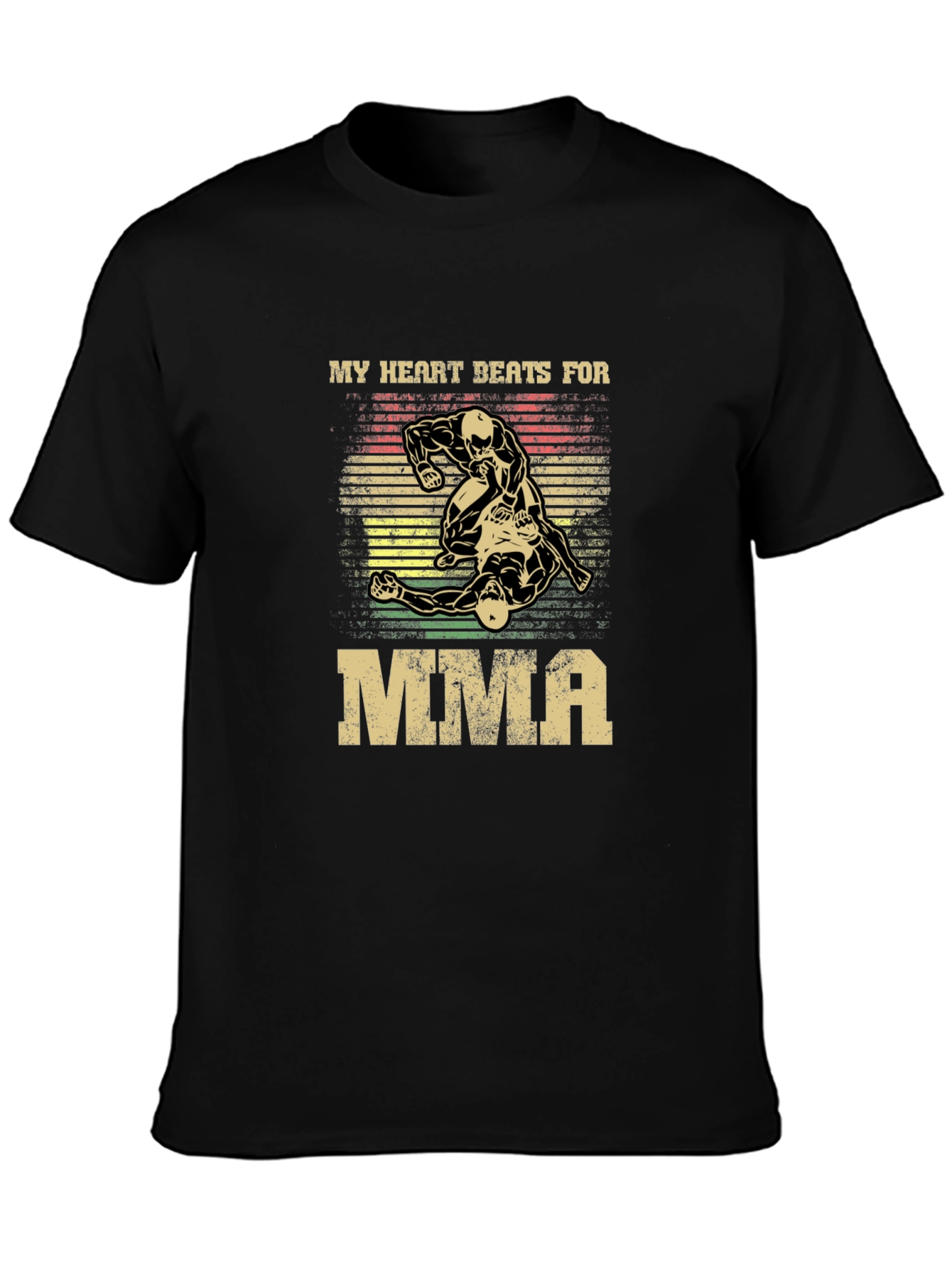 MMA Heartbeat T-Shirt - Mixed Martial Arts Fan Apparel