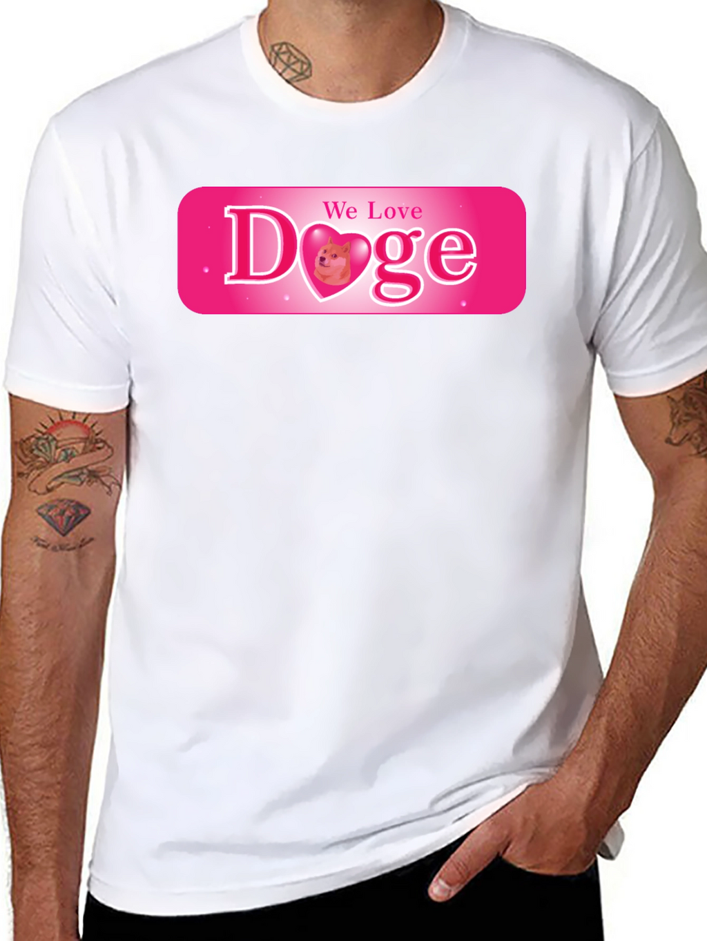 We Love Doge Graphic Tee - Black