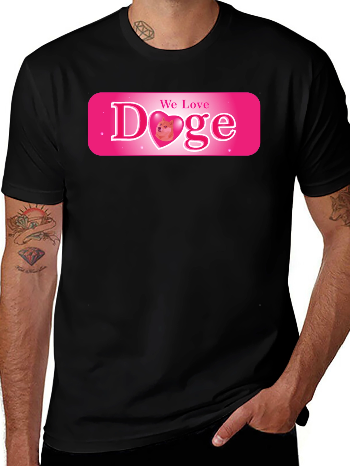 We Love Doge Graphic Tee - Black