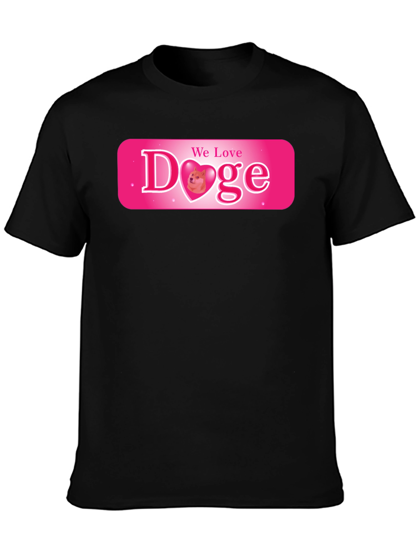 We Love Doge Graphic Tee - Black