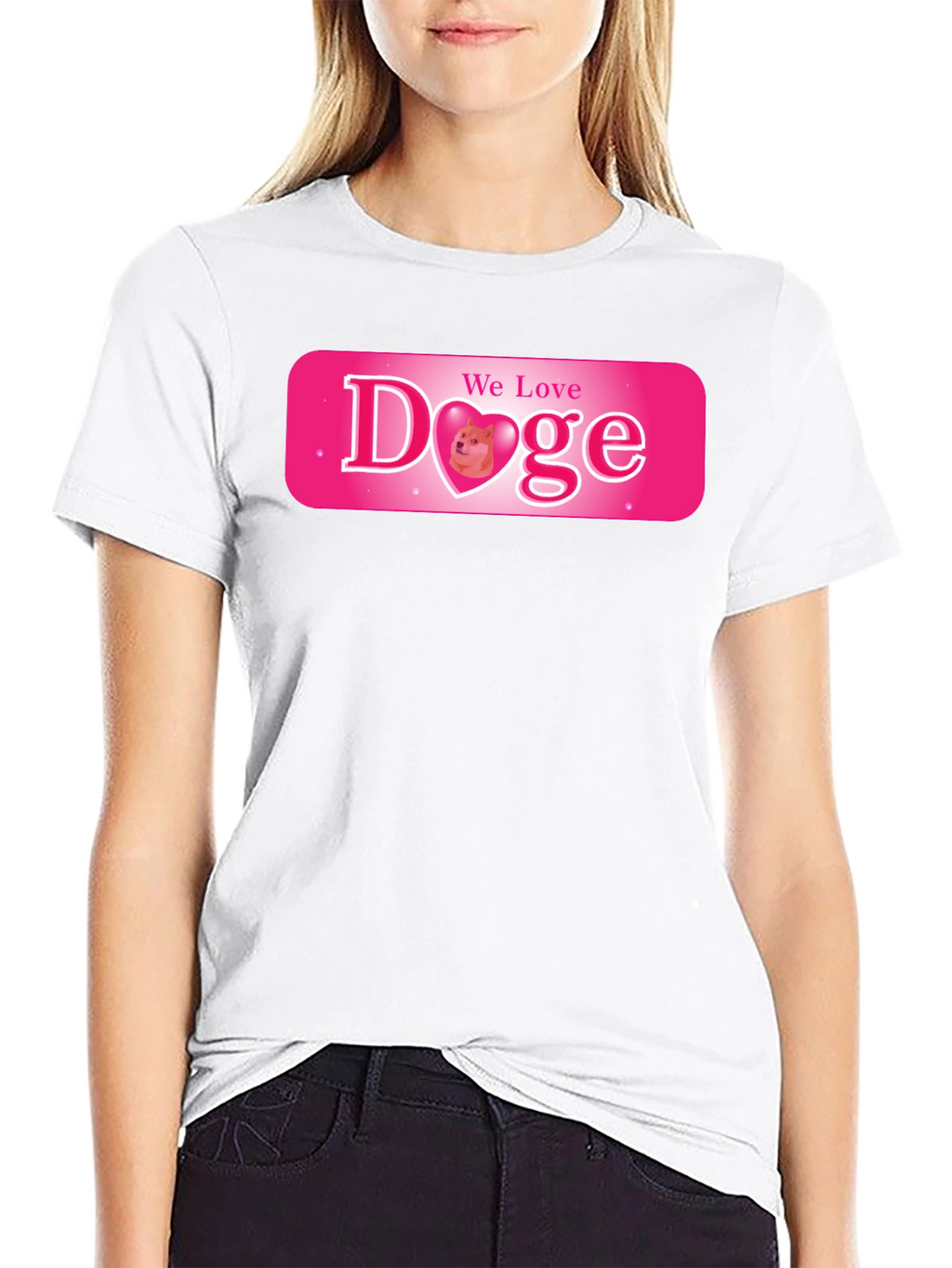 We Love Doge Graphic Tee - Black