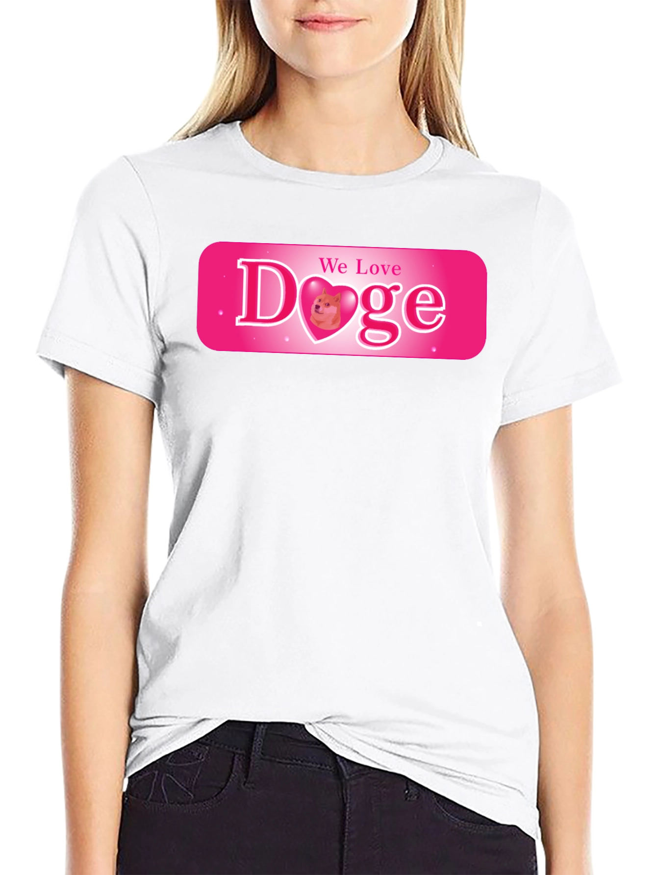We Love Doge Graphic Tee - Black