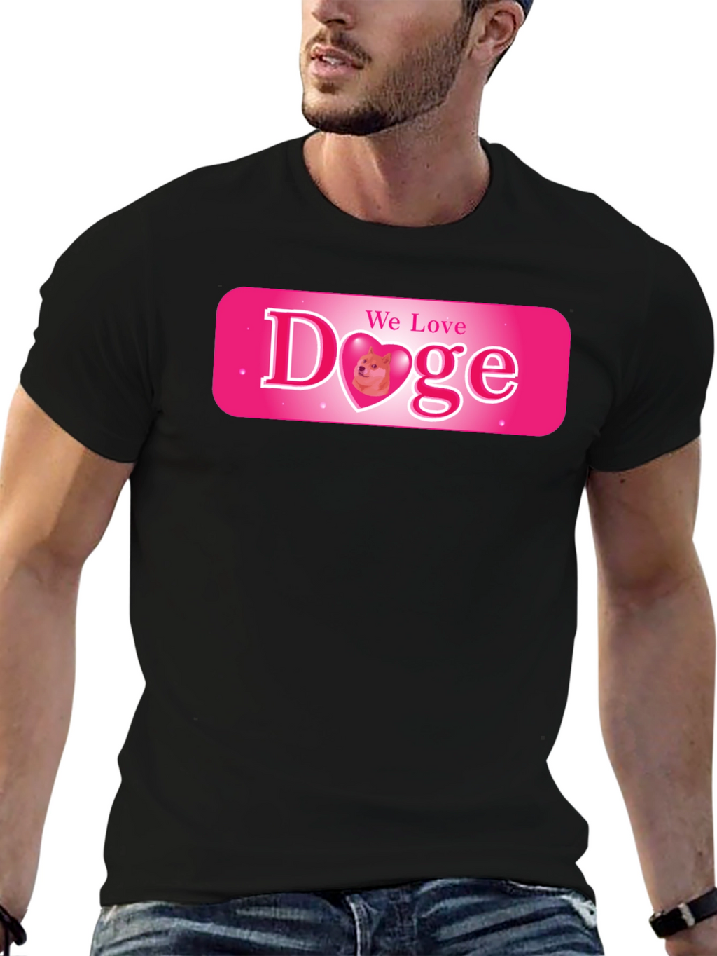 We Love Doge Graphic Tee - Black