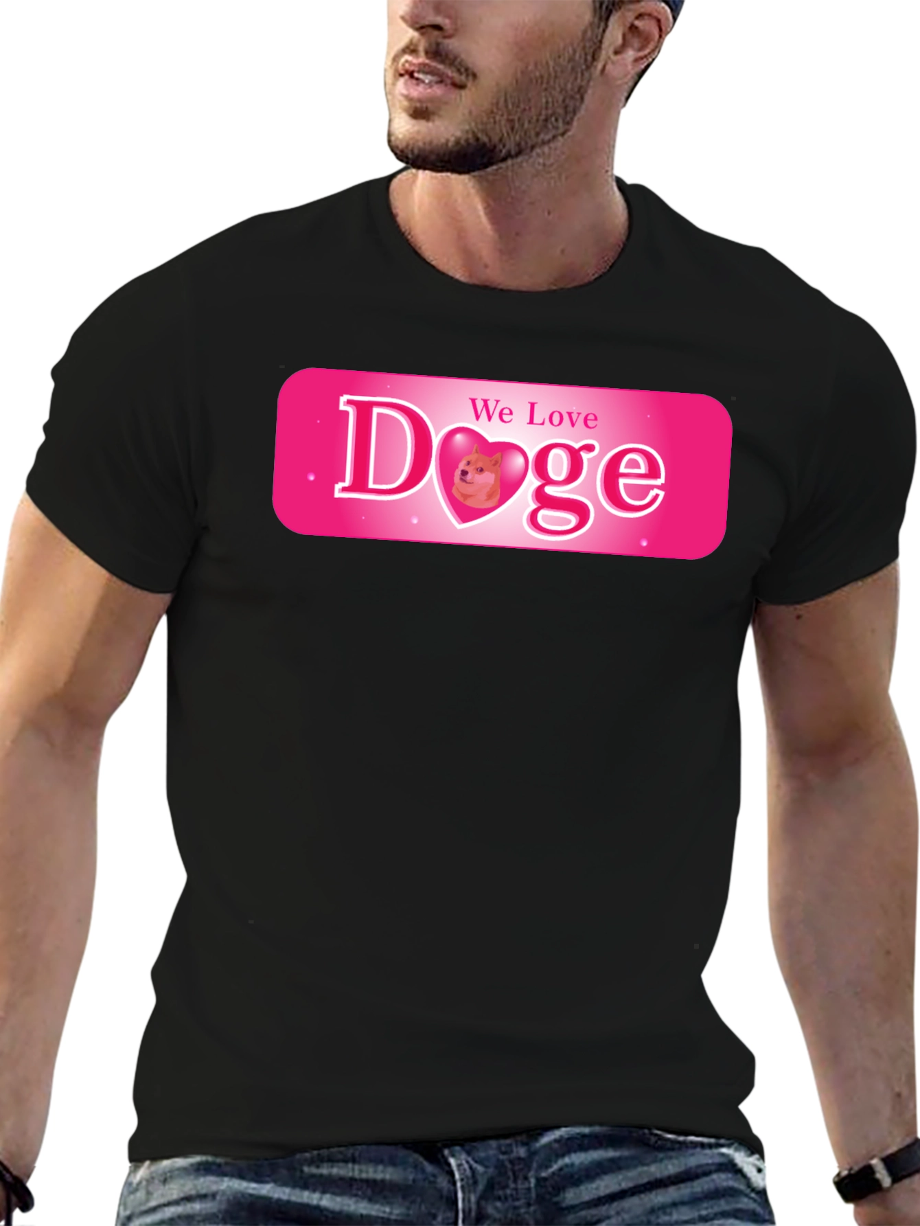 We Love Doge Graphic Tee - Black
