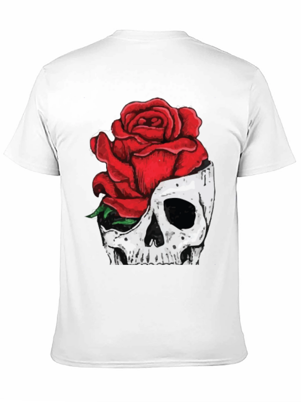 Skull & Rose Graphic Tee - Black