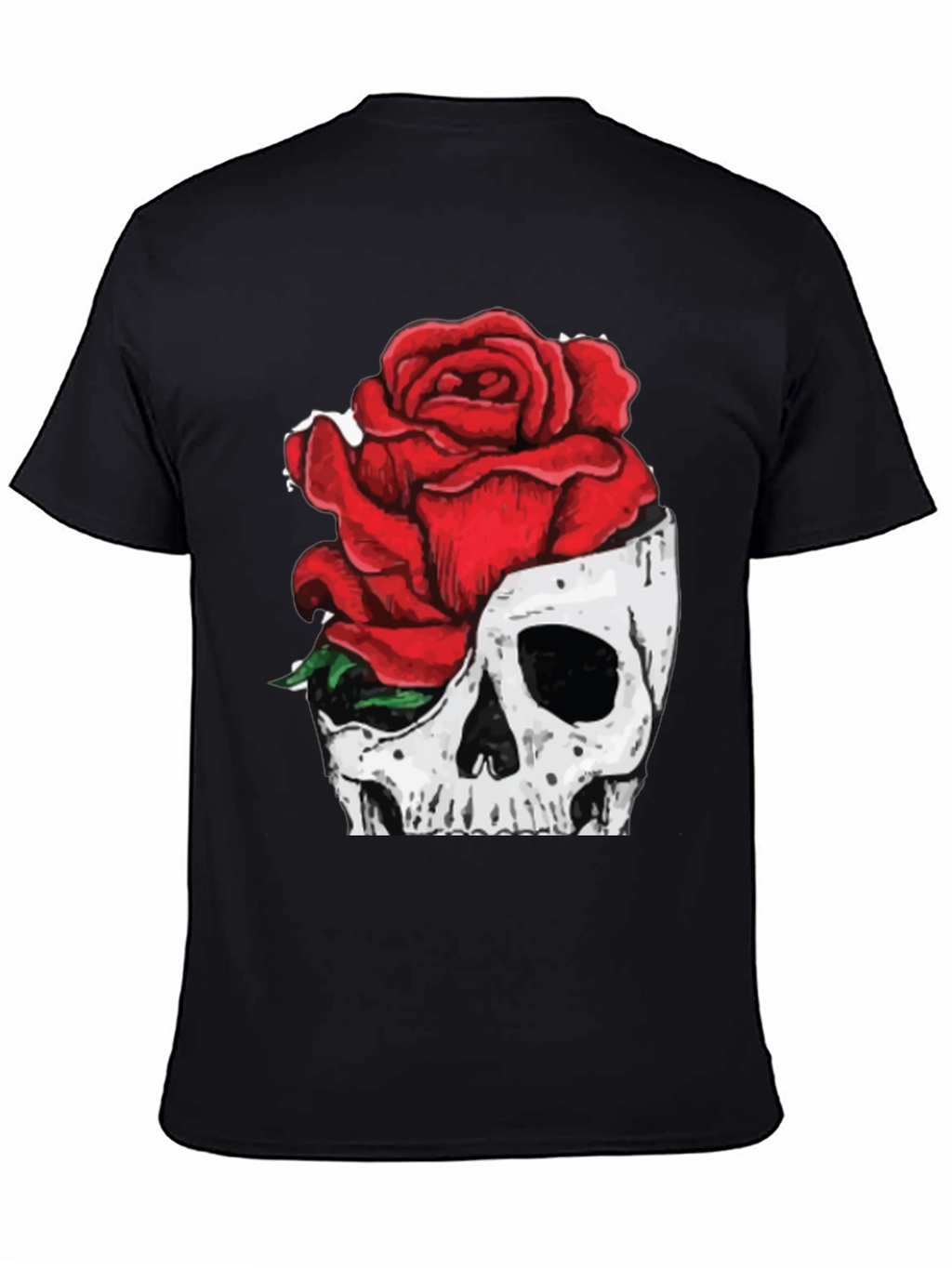 Skull & Rose Graphic Tee - Black
