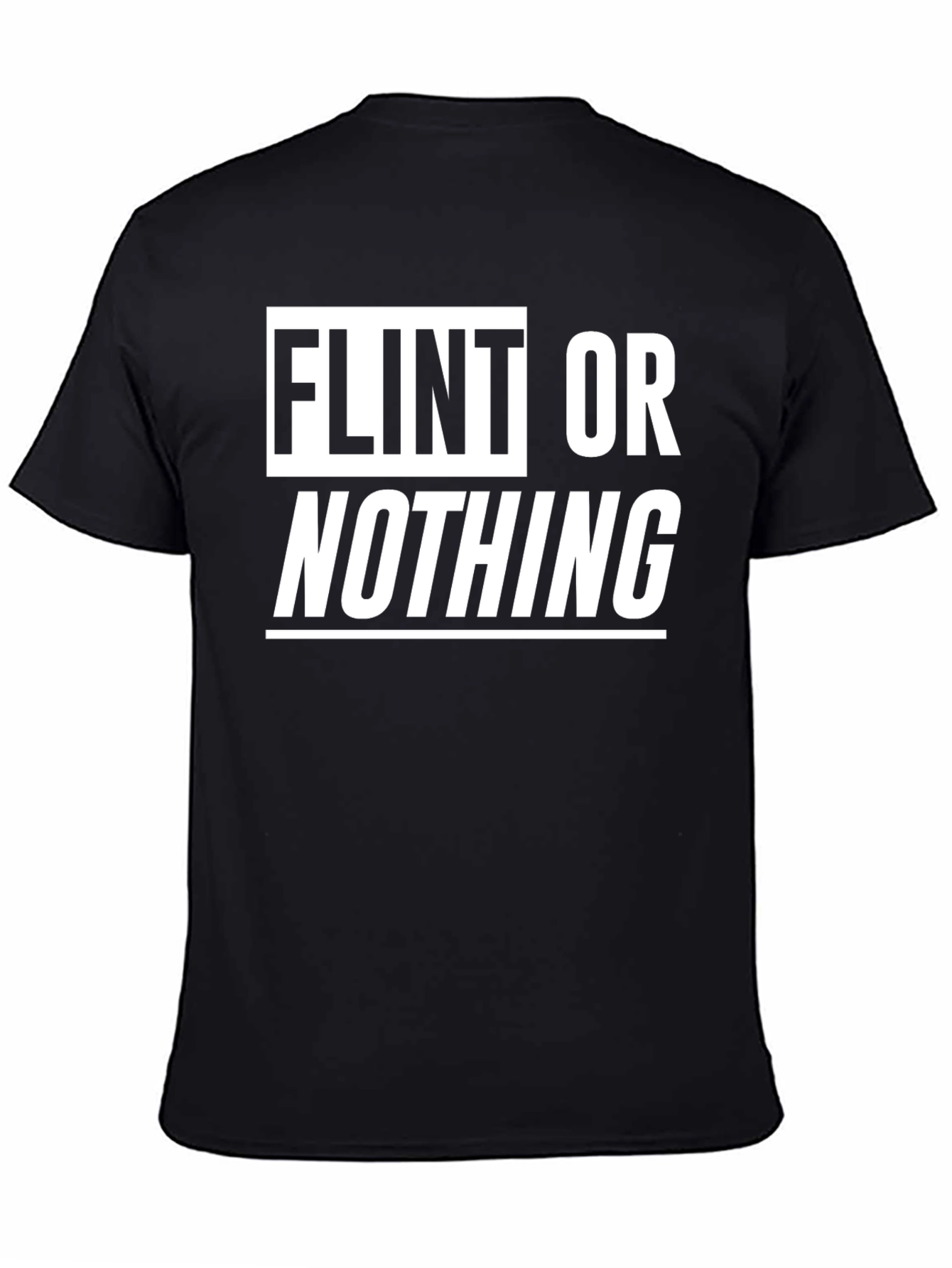 Flint or Nothing Graphic T-Shirt - Black