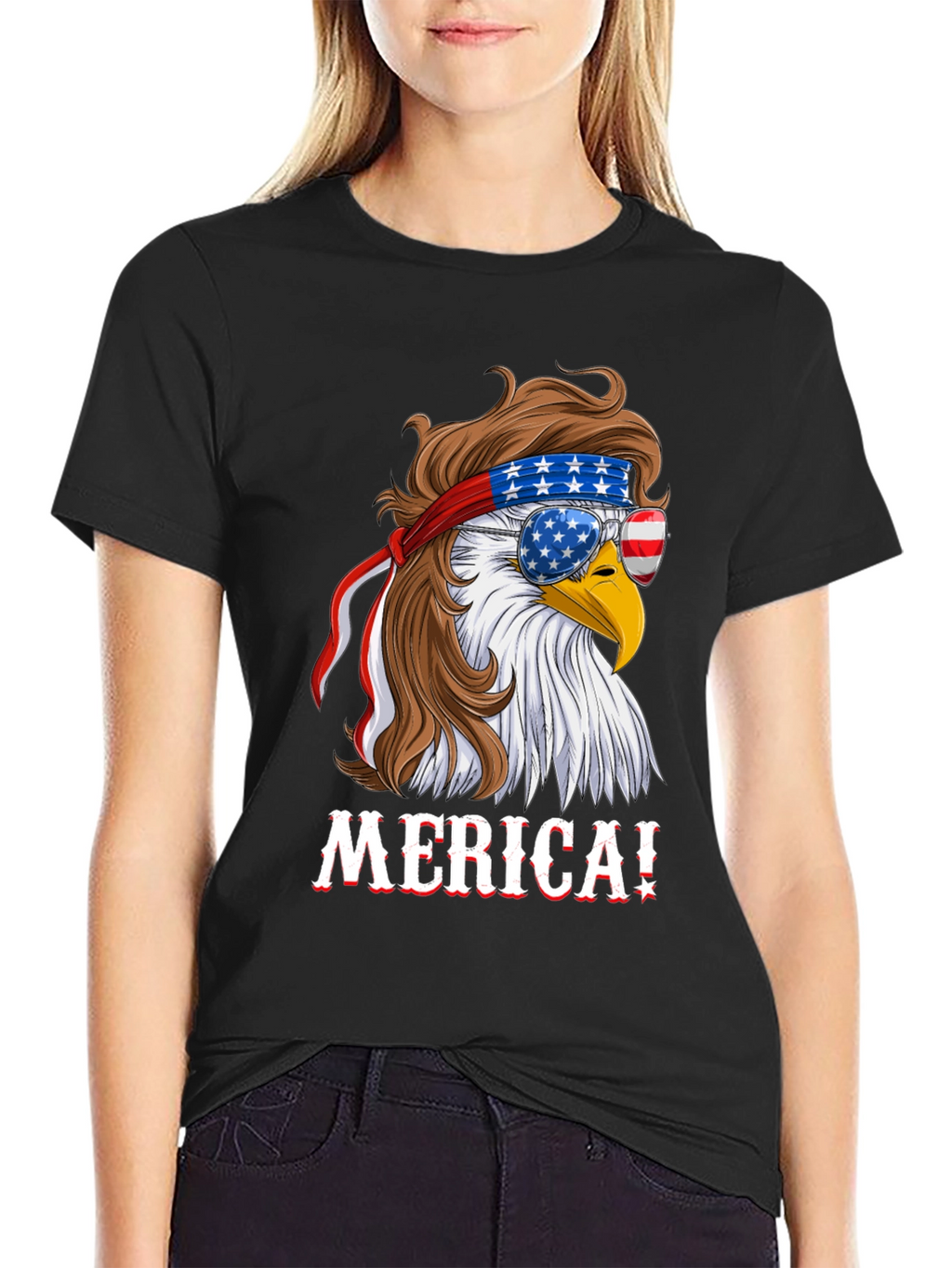 American Eagle T-Shirt Patriotic Merica Design