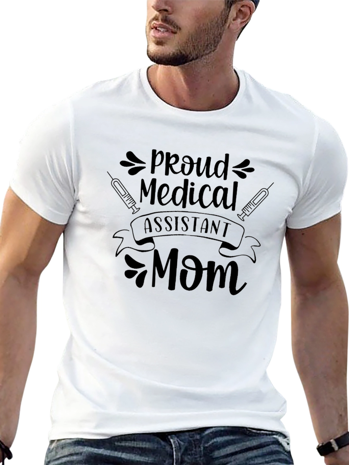 Proud Medical Assistant Mom Black T-Shirt