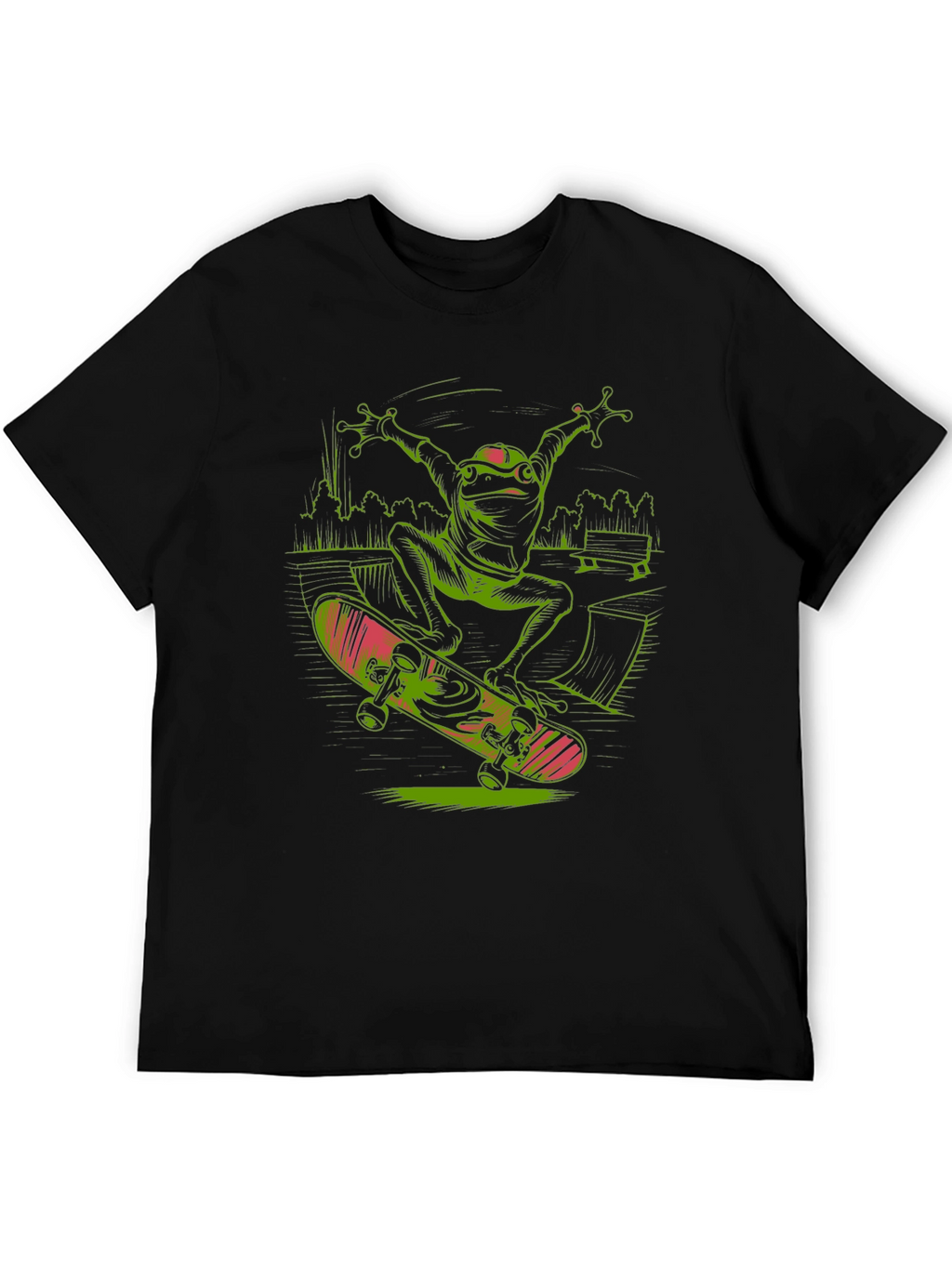 Frog Skateboard T-Shirt - Radical Reptile Style