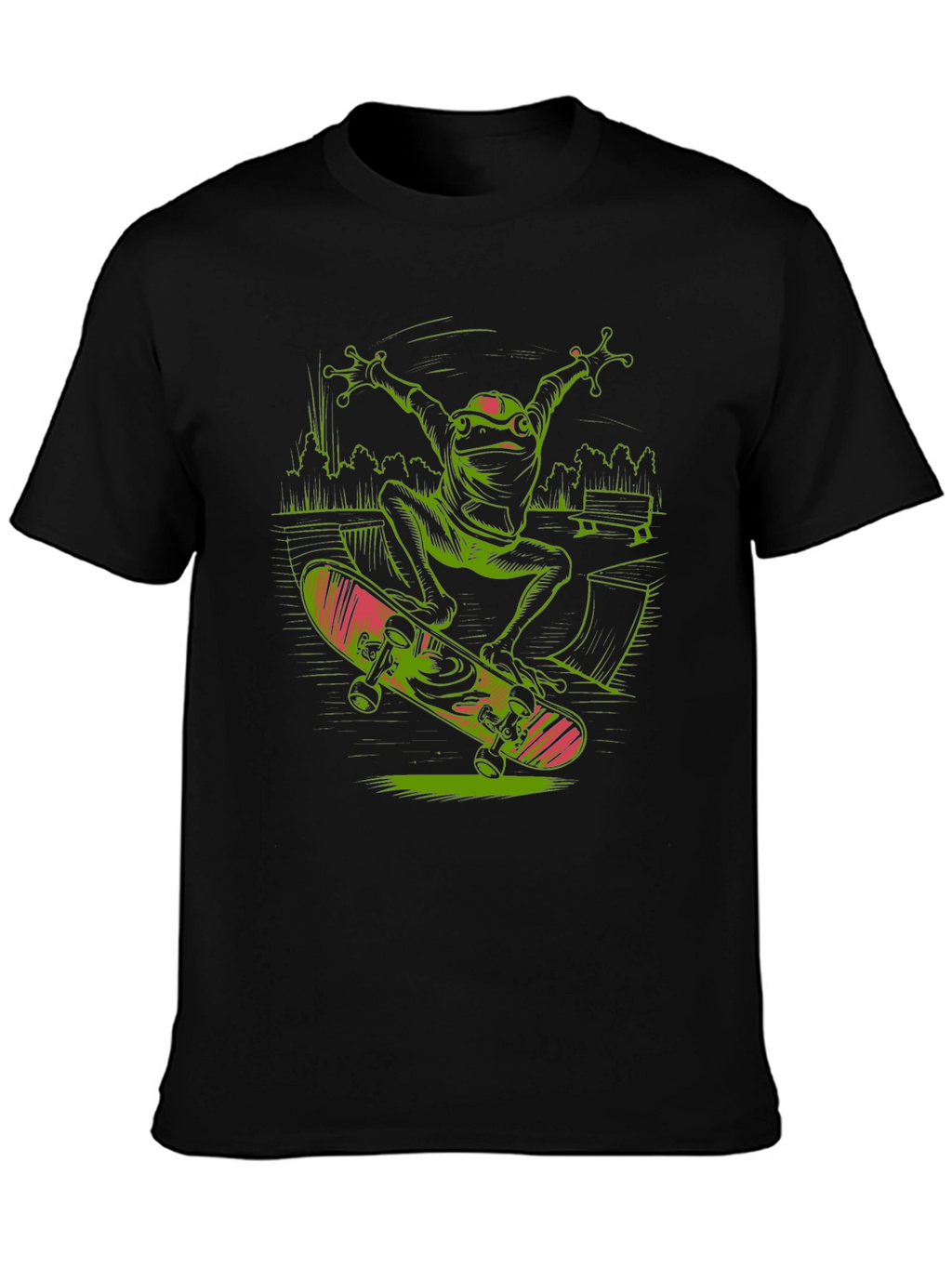 Frog Skateboard T-Shirt - Radical Reptile Style