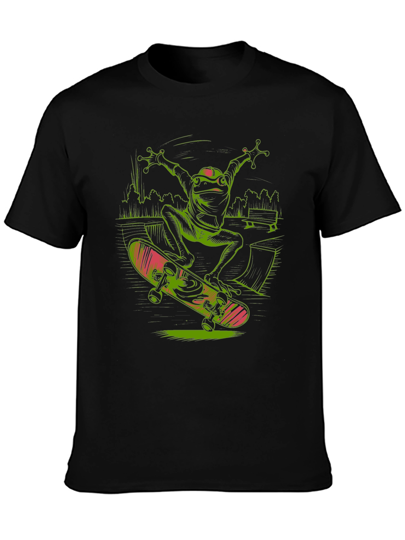 Frog Skateboard T-Shirt - Radical Reptile Style