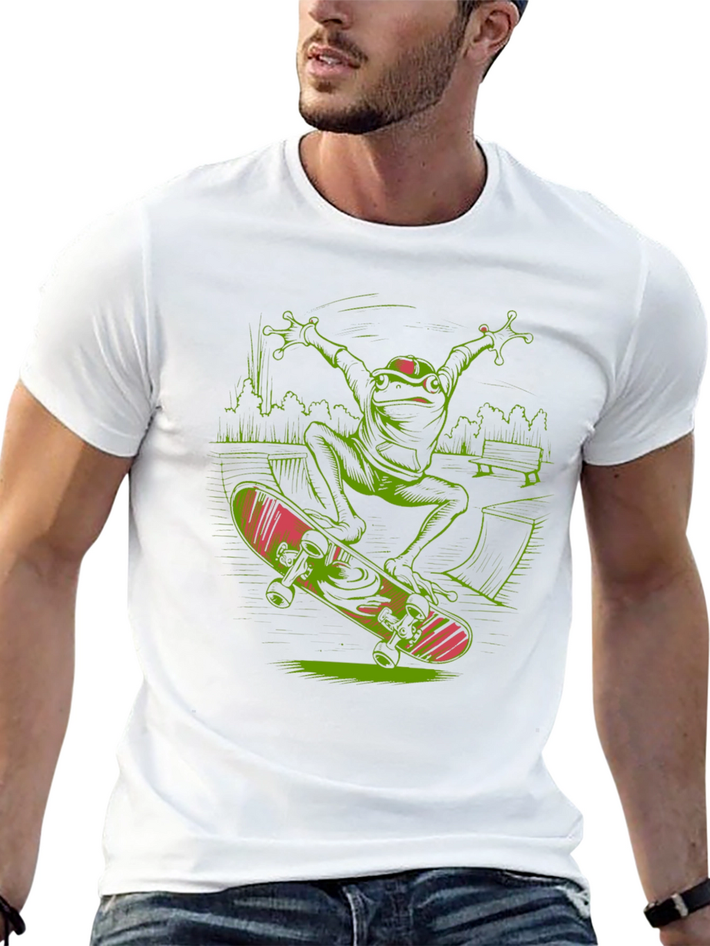 Frog Skateboard T-Shirt - Radical Reptile Style