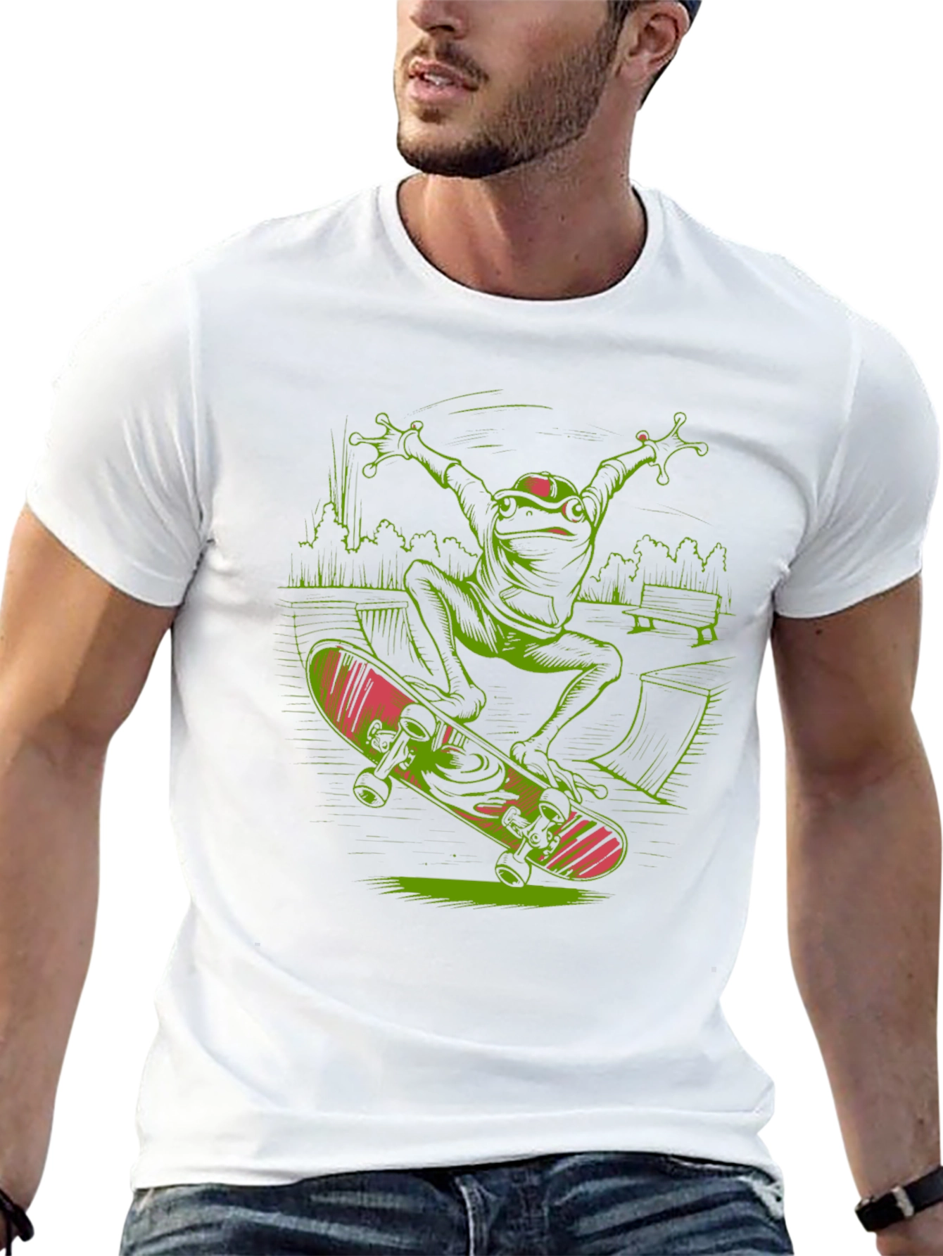 Frog Skateboard T-Shirt - Radical Reptile Style