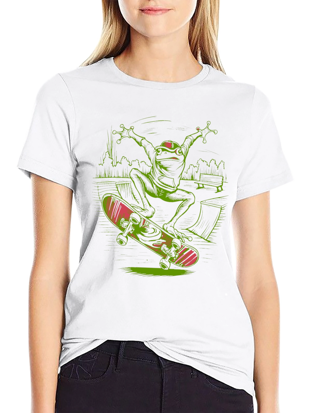 Frog Skateboard T-Shirt - Radical Reptile Style