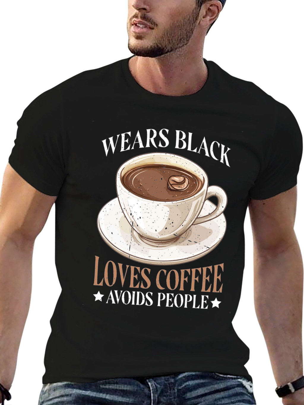 Coffee Lover Black Graphic Tee