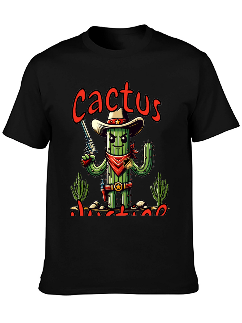 Cactus Justice Graphic Tee - Western Style