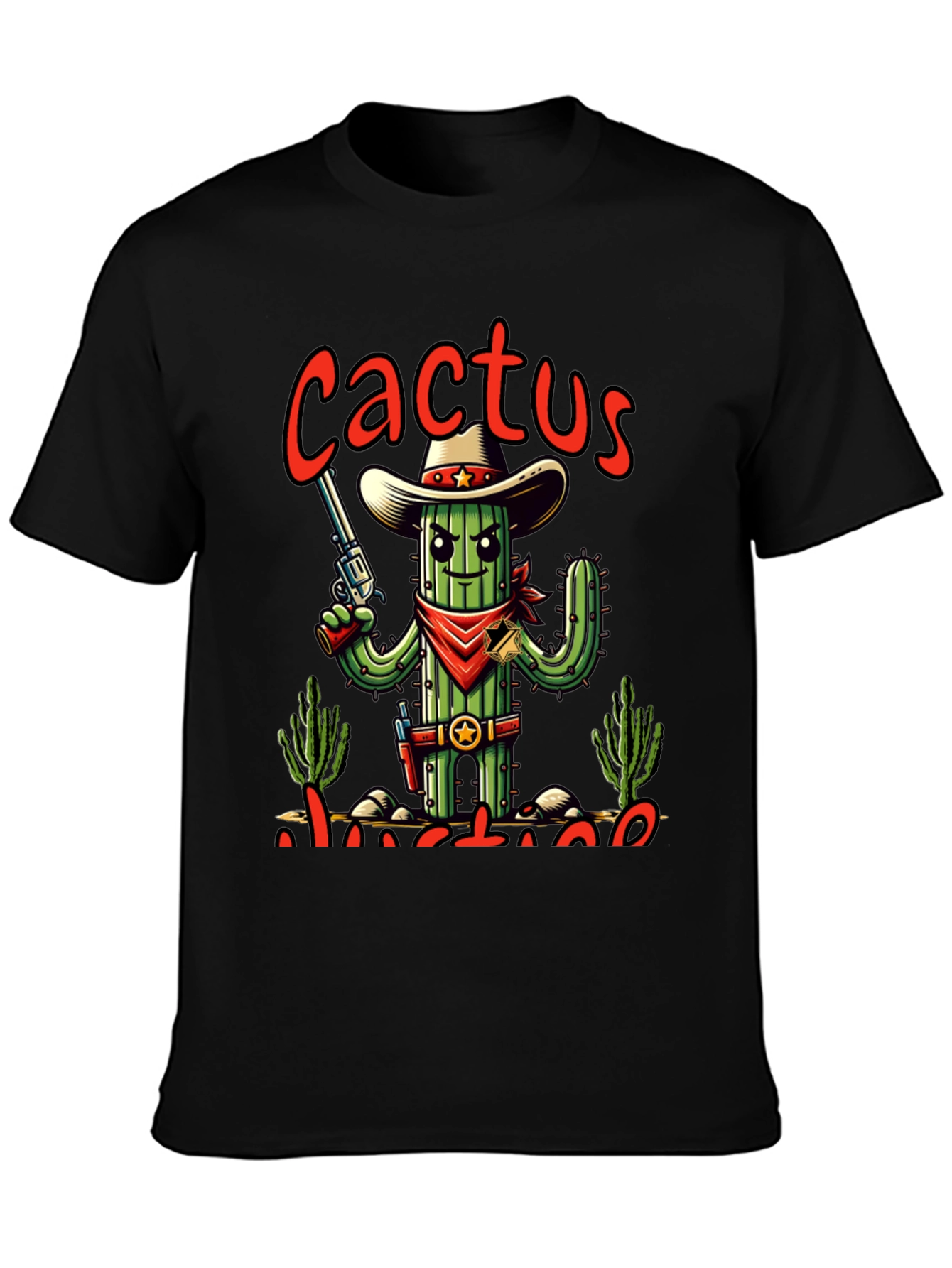 Cactus Justice Graphic Tee - Western Style